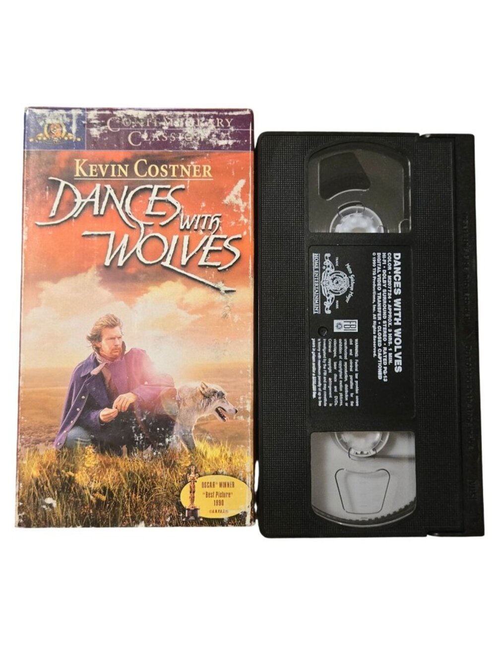 Dances With Wolves VHS Tape 1990 Contemporary Classics Kevin Costner Pre-Owned